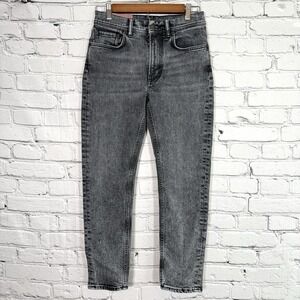 Acne Studios Black Marble Wash Jeans Womens 25 Slim Fit Stretch Denim Italy